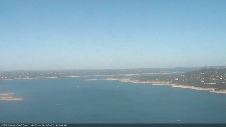 Lake Travis webcam, April 25, 2021 10:45 AM CT