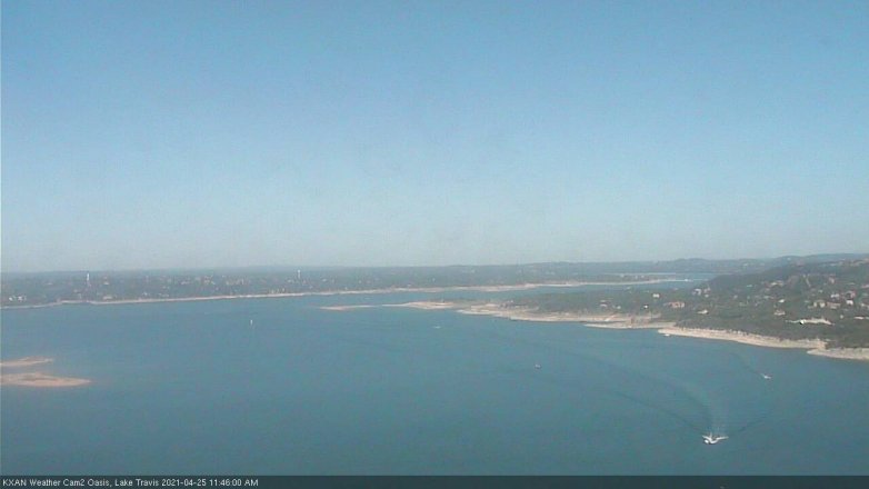 Lake Travis webcam, April 25, 2021 11:45 AM CT
