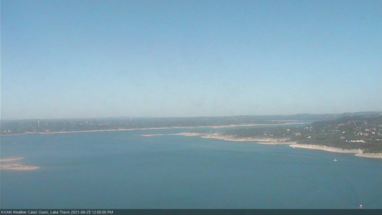 Lake Travis webcam, April 25, 2021 12:00 PM CT