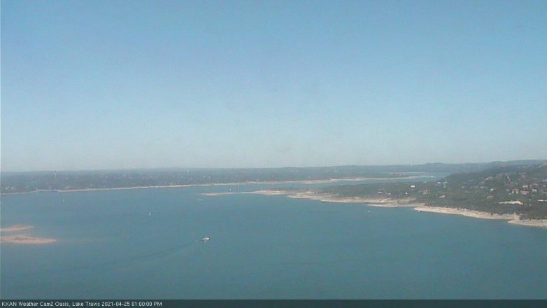 Lake Travis webcam, April 25, 2021 1:00 PM CT