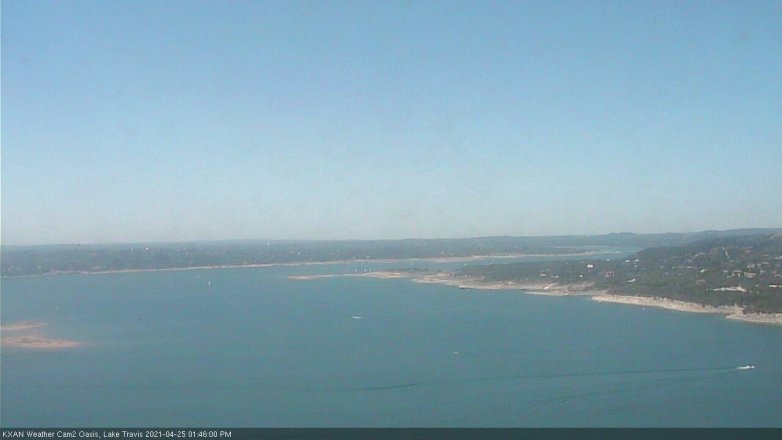 Lake Travis webcam, April 25, 2021 1:45 PM CT