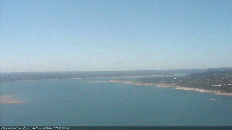 Lake Travis webcam, April 25, 2021 2:25 PM CT