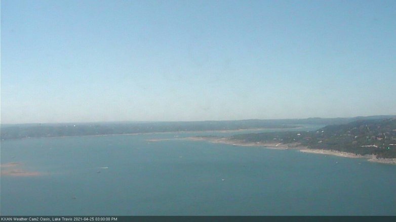 Lake Travis webcam, April 25, 2021 3:00 PM CT