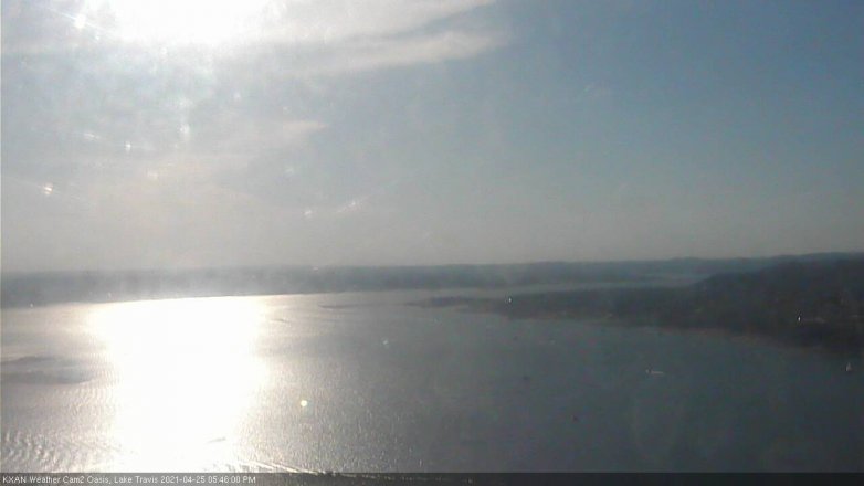 Lake Travis webcam, April 25, 2021 5:45 PM CT