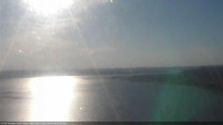 Lake Travis webcam, April 25, 2021 6:00 PM CT