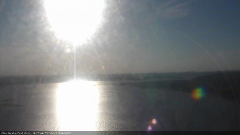 Lake Travis webcam, April 25, 2021 6:45 PM CT