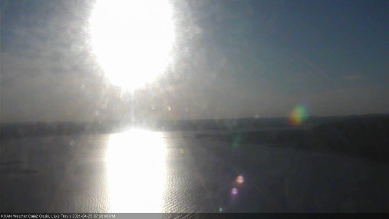 Lake Travis webcam, April 25, 2021 7:00 PM CT