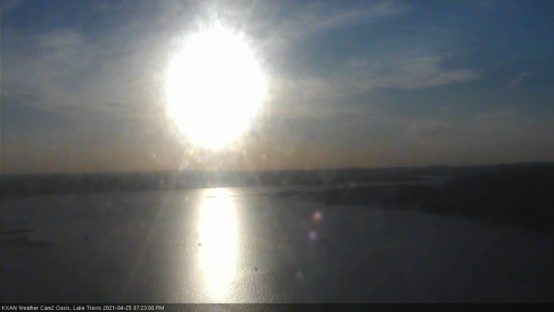 Lake Travis webcam, April 25, 2021 7:25 PM CT