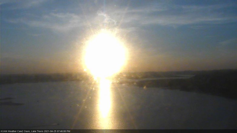 Lake Travis webcam, April 25, 2021 7:45 PM CT