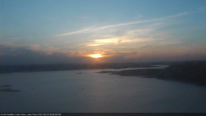 Lake Travis webcam, April 25, 2021 8:00 PM CT