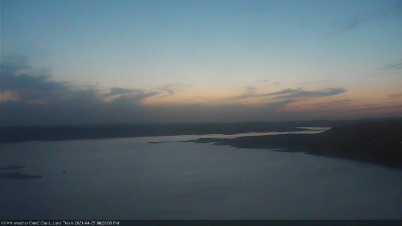 Lake Travis webcam, April 25, 2021 8:25 PM CT
