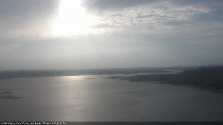 Lake Travis webcam, April 26, 2021 6:45 PM CT