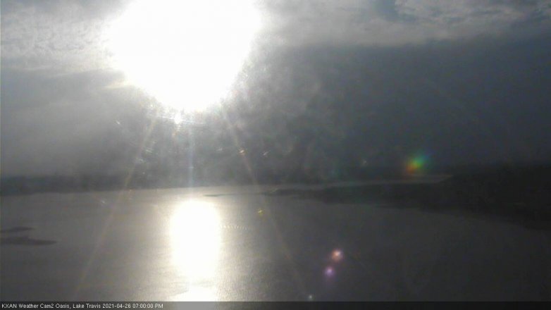 Lake Travis webcam, April 26, 2021 7:00 PM CT