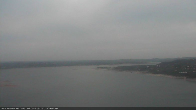 Lake Travis webcam, April 26, 2021 7:45 PM CT