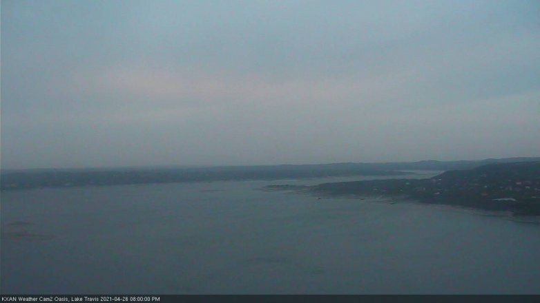 Lake Travis webcam, April 26, 2021 8:00 PM CT
