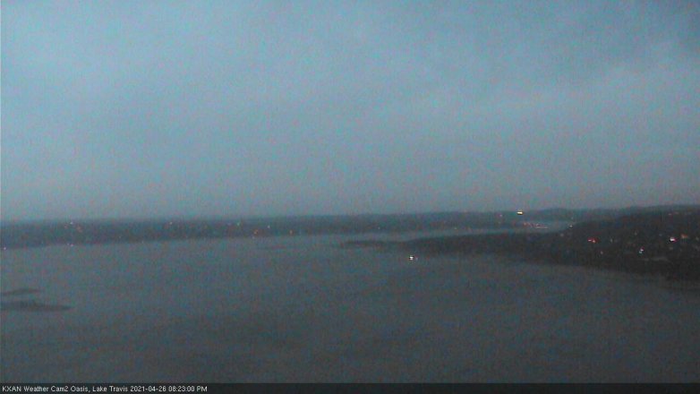 Lake Travis webcam, April 26, 2021 8:25 PM CT