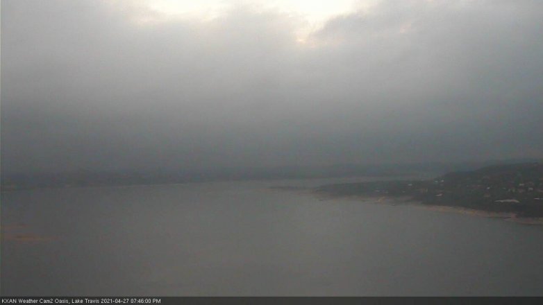 Lake Travis webcam, April 27, 2021 7:45 PM CT
