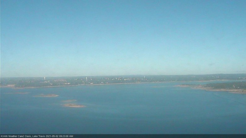 Lake Travis webcam, May 2, 2021 9:25 AM CT