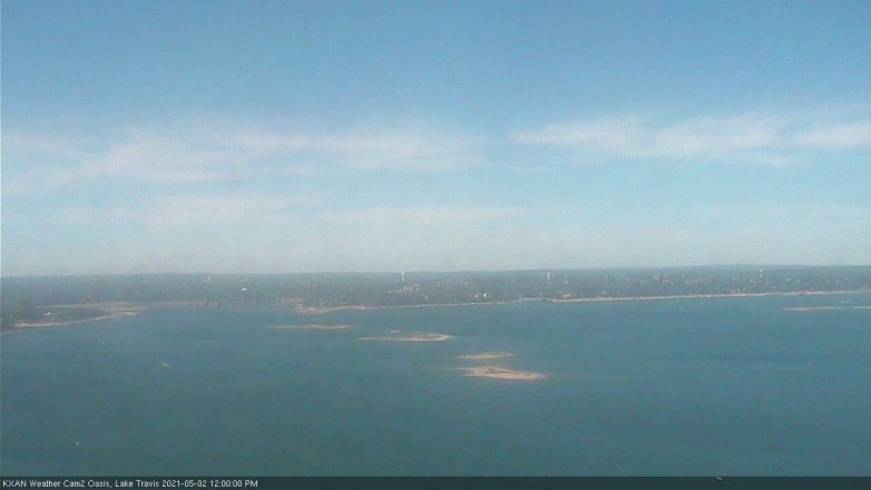 Lake Travis webcam, May 2, 2021 12:00 PM CT