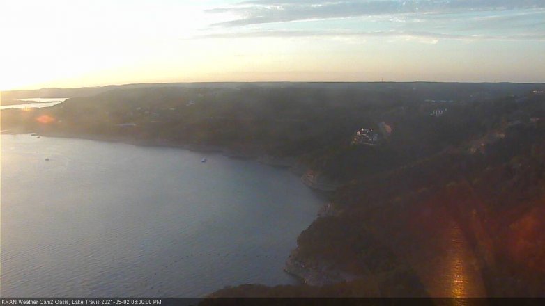 Lake Travis webcam, May 2, 2021 8:00 PM CT