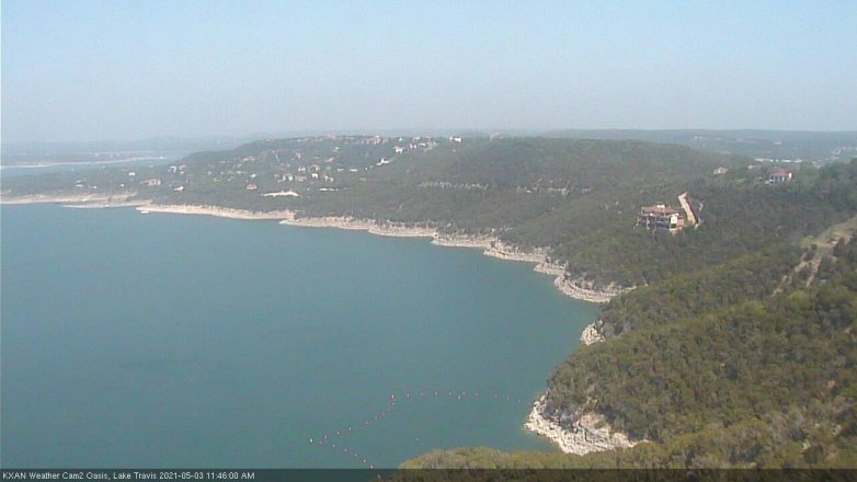 Lake Travis webcam, May 3, 2021 11:45 AM CT
