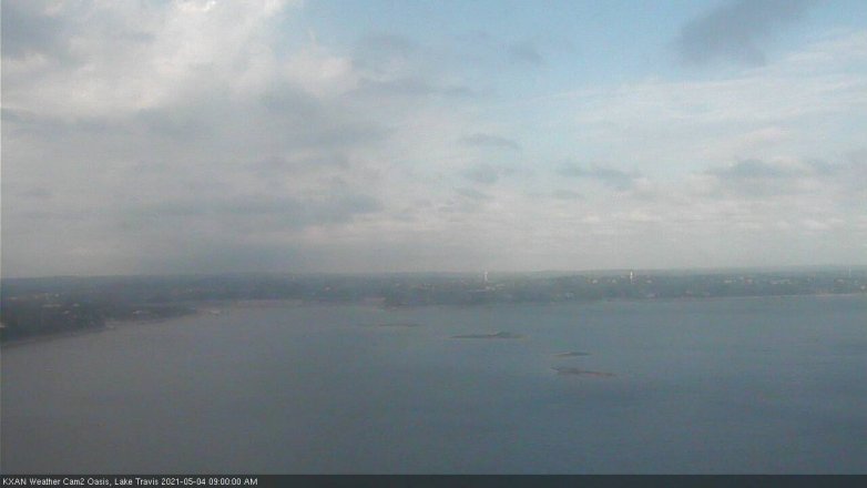 Lake Travis webcam, May 4, 2021 9:00 AM CT