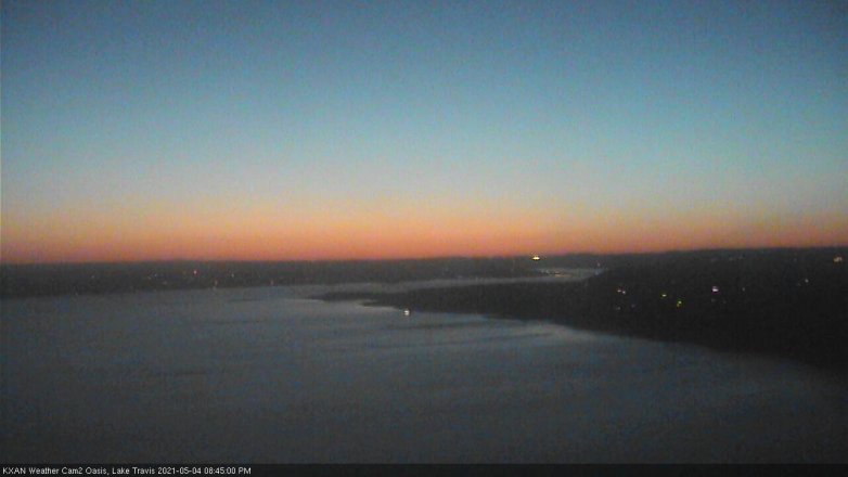 Lake Travis webcam, May 4, 2021 8:45 PM CT