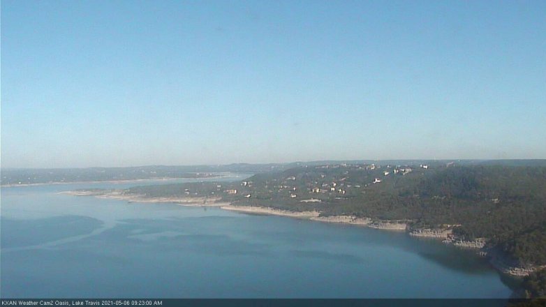 Lake Travis webcam, May 6, 2021 9:25 AM CT