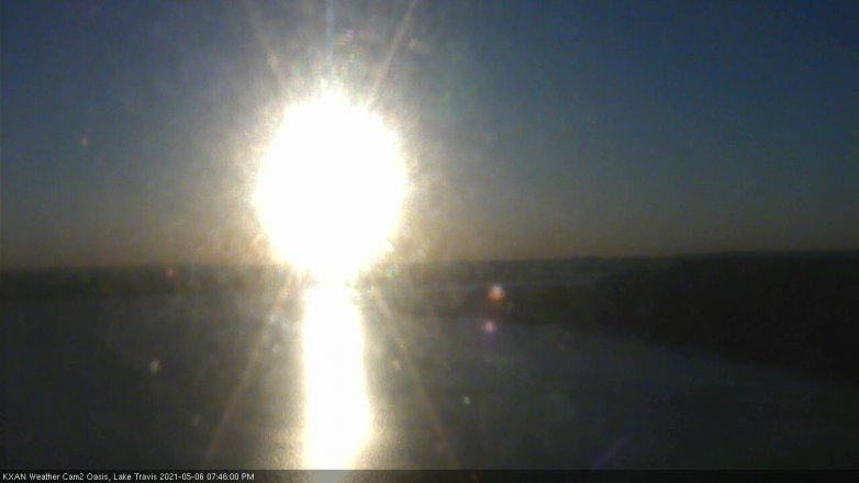 Lake Travis webcam, May 6, 2021 7:45 PM CT