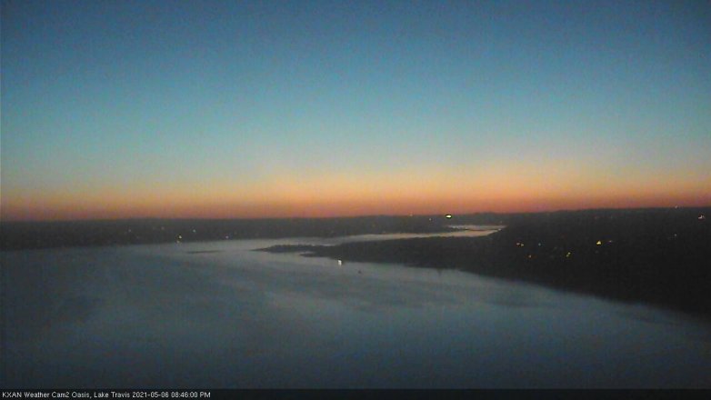 Lake Travis webcam, May 6, 2021 8:45 PM CT