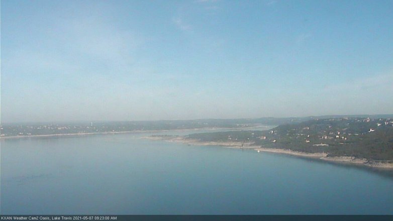 Lake Travis webcam, May 7, 2021 9:25 AM CT
