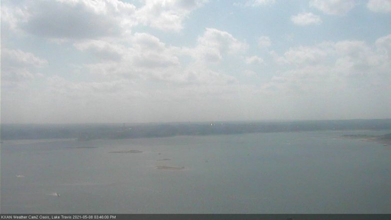 Lake Travis webcam, May 8, 2021 3:45 PM CT