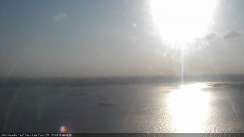 Lake Travis webcam, May 8, 2021 6:45 PM CT