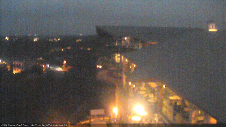 Lake Travis webcam, May 9, 2021 8:45 PM CT