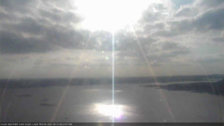 Lake Travis webcam, May 13, 2021 6:25 PM CT