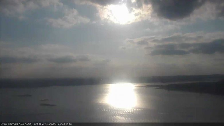Lake Travis webcam, May 13, 2021 6:45 PM CT