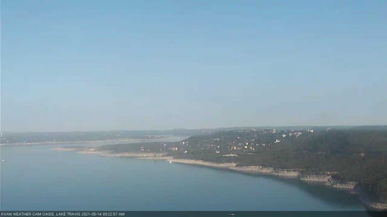 Lake Travis webcam, May 14, 2021 9:25 AM CT