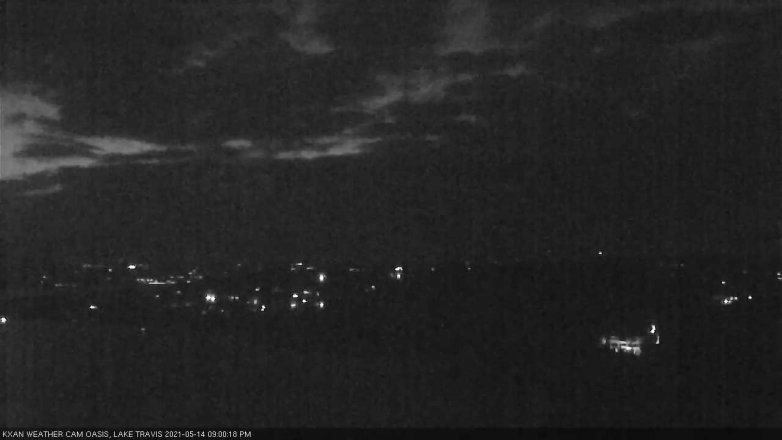 Lake Travis webcam, May 14, 2021 9:00 PM CT