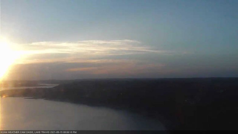 Lake Travis webcam, May 15, 2021 8:00 PM CT