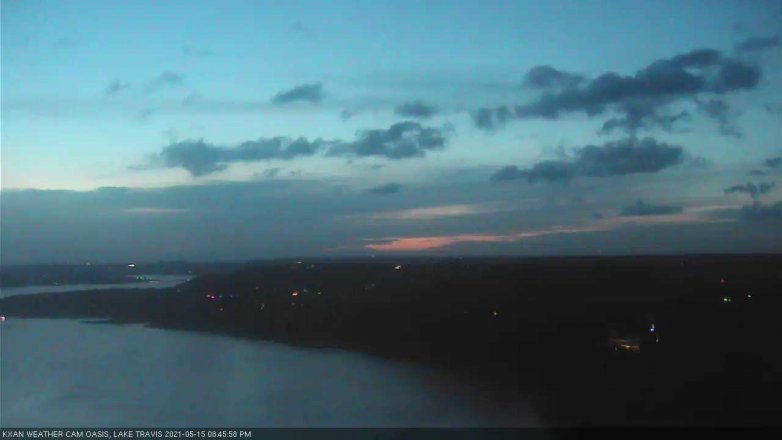 Lake Travis webcam, May 15, 2021 8:45 PM CT