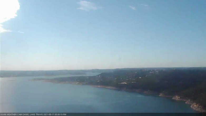 Lake Travis webcam, May 17, 2021 5:00 PM CT