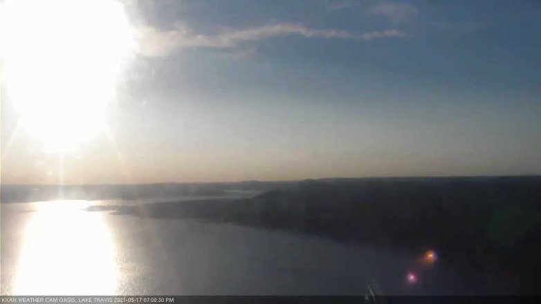 Lake Travis webcam, May 17, 2021 7:00 PM CT
