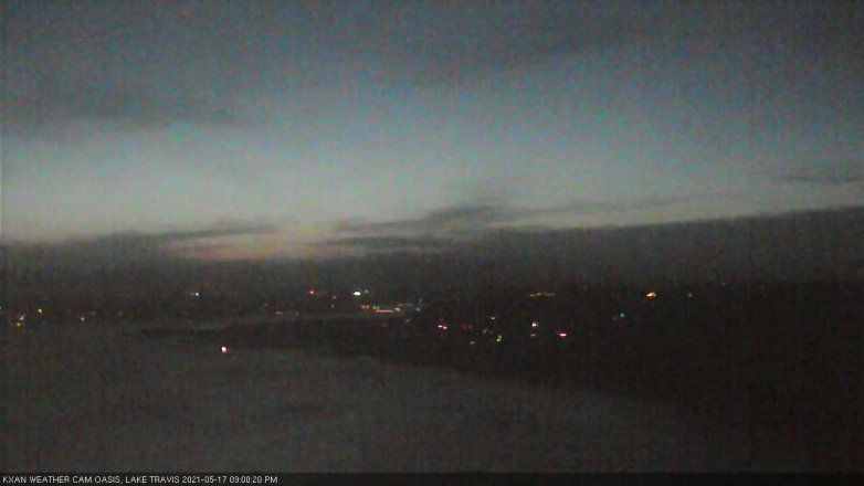 Lake Travis webcam, May 17, 2021 9:00 PM CT