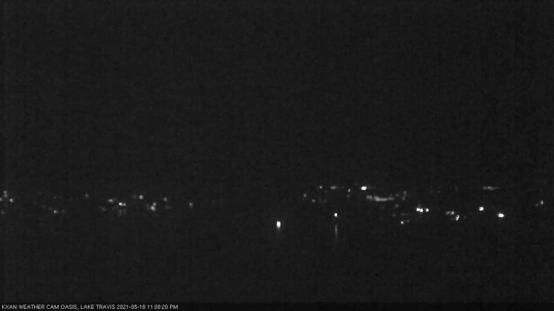 Lake Travis webcam, May 18, 2021 11:00 PM CT