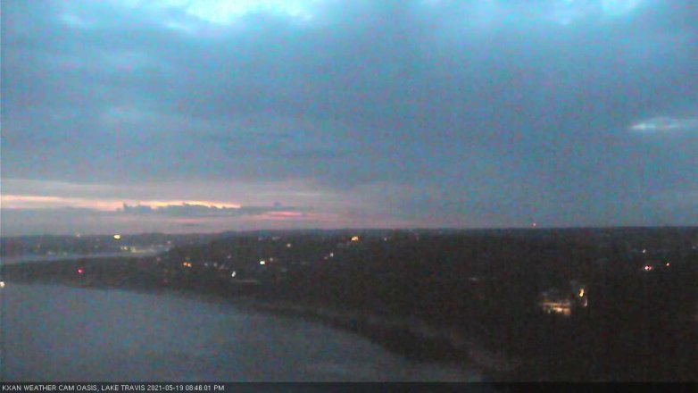Lake Travis webcam, May 19, 2021 8:45 PM CT
