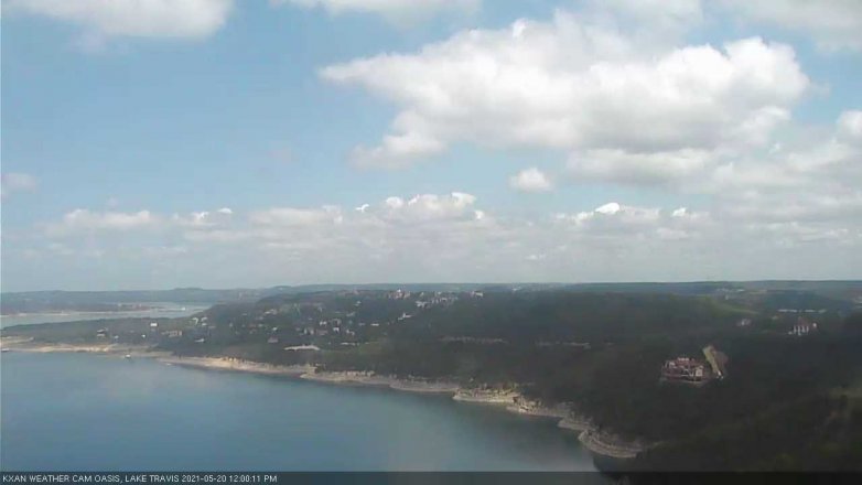 Lake Travis webcam, May 20, 2021 12:00 PM CT