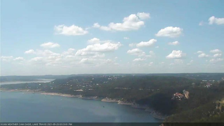 Lake Travis webcam, May 20, 2021 3:25 PM CT
