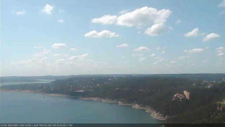 Lake Travis webcam, May 20, 2021 4:00 PM CT