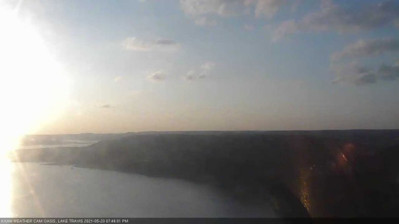Lake Travis webcam, May 20, 2021 7:45 PM CT