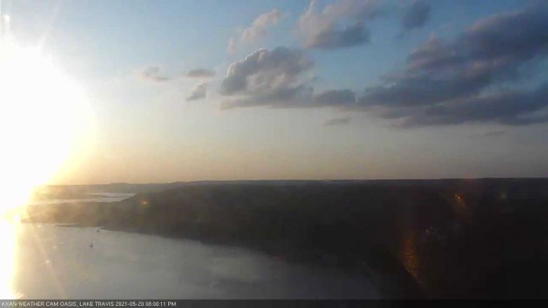 Lake Travis webcam, May 20, 2021 8:00 PM CT